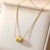 Cadena de Acero de Titanio Estilo Nuevo Transfronterizo Europeo y Americano Personalizada Moda Versátil Simple Borla Esmerilada Mariposa Collar que No se Desvanece