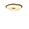 Lámpara de Techo Usada para Dormitorio Viento Forma de Calabaza Fruncida Creativa Retro Espectro Completo Protección Ocular Luz Ambiental Habitación Madera