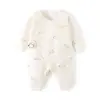 Mameluco de Mariposa para Bebé Recién Nacido Mono sin Costuras Otoño e Invierno Algodón Puro Ropa Estilo Monje para Recién Nacidos Traje de Gateo con Cierre Mágico Body para Bebé
