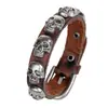 Atacado direto da fábrica Novo bracelete retrô europeu e americano de couro de vaca personalidade punk bracelete de couro bracelete de comércio exterior