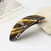 Grampo de Cabelo Oval em Acetato Estilo Francês com Mola, Grampo de Alto Padrão para Rabo de Cavalo Baixo, Presilha para Meio Preso na Parte de Trás da Cabeça, Acessório de Cabelo para o Dia a Dia