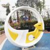 Dongshengda fabrica fonte de pedal interativa ao ar livre bicicleta ponto turístico dispositivo de paisagem interativa de aço inoxidável