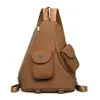 Nova Bolsa de Peito Feminina de Primavera, Bolsa Transversal de Alto Padrão, Mochila Pequena Casual Masculina Leve, Bolsa para Viagem de Curta Distância