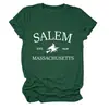 Salem est 1626 Amazon Wish sitio independiente camiseta de mujer de manga corta con cuello redondo de moda y única camiseta básica