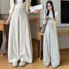 Pantalones de Trabajo Ajustados Adelgazantes Otoño 2026, Pantalones Casuales Elegantes de Cintura Alta Sueltos de Pierna Ancha para Mujer