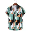 Comercio exterior primavera y verano Nuevo 2023 Amazon Camisa de manga corta floral para hombre Camisa hawaiana casual estampada