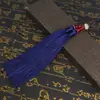 Colgante de Flor de Loto de Poliéster con Doble Borla DIY Accesorio Creativo para Coche Peine de Flujo Colgante de Borla Año Nuevo Adorno Colgante Estilo Antiguo