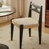 Sillas de Comedor de Segunda Mano para Uso Doméstico, Mesa y Sillas de Comedor de Madera Maciza, Silla Tejida con Respaldo, Sensación de Lujo Ligero y Gama Alta, Mesa y Sillas de Comedor para Comedor