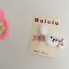 Novo laço de pelúcia fofo cachorrinho grampo de cabelo infantil faixa de cabelo grampo de bebê clipe BB clipe bico de pato elástico pequeno