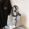 Bolso Tote para Mujer 2025 Verano Nicho Rayas Simple Moda Casual Simple Nicho Bolso de Hombro