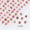 Rhinestones para Uñas Dongzhou Crystal Light Color Rojo Rosa con Base Puntiaguda, Corazón Inclinado, Brillo Deslumbrante, Decoraciones para Uñas de Corazón de Cristal K9 Color Durazno, Corazón Inclinado Rectangular