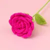 Productos Terminados Hechos a Mano Transfronterizo Simulación Nuevo Estilo Hilo de Algodón Ramo de Rosa Tailandesa Tejido de Lana Flor Ganchillo Ramo Venta al por Mayor