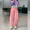 Pantalones Rectos para Niña 2026 Otoño Nuevo Estilo Pantalones de Pierna Ancha Lisos Estilosos para Niños Pantalones Versátiles de Bebé Casual Modernos