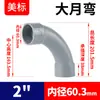 Cotovelo de PVC-C Rongsheng Padrão Americano com Arco Grande de 90 Graus, Cotovelo de Arco Grande Resistente a Altas Temperaturas de 90 Graus, Cotovelo em Forma de Lua, Conector em Forma de Arco de Raio Longo