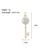 [Oro Real de Cobre] Llave Casual Viaje Personalizado Comercio Exterior Transfronterizo DIY Joyería Hecha a Mano Cobre Circonio Microincrustado Colgante
