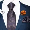 Venta Caliente Transfronteriza para Hombre Negocios Gama Alta Corbata Formal de Bolsillo para Negocios Set de Corbata 8cm Grande Suministro Listo