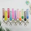 Popular Llavero de Cordón de Cuero Transparente de Silicona de Pvc Accesorios Regalo de Vacaciones Llavero Colgante Relleno de Aceite Pulsera