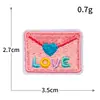 Pegatina de Tela Bordada Sabor Dulce Serie Rosa Decoración de Ropa para el Día de San Valentín Parche Bordado para Computadora Parche DIY