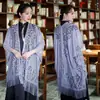 Xale Estilo Chinês Cheongsam Feminino Primavera e Verão Fino Elegante Novo Estilo Cardigan Externo Renda Xale Antigo Vazado Borla