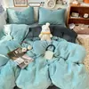 Conjunto de Roupa de Cama Espesso de Veludo Leite de Inverno com Três ou Quatro Peças, Novo Conjunto de Lençol de Cama de Fleece Plush Espesso Ultra Macio para Inverno Quente