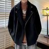 Gabardina de lana para hombre, abrigo de otoño e invierno 2022, chaqueta de cuello grande