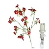 Flor de Dáfne de 3 puntas fresca pequeña floral rural hogar boda diseño decoración flor artificial modelo habitación fotografía venta al por mayor