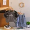 Conjunto de Ropa de Verano para Niños, Nuevo Elegante Conjunto de Dos Piezas Tie-Dye de Manga Corta para Bebés y Niños, Moderno al por Mayor
