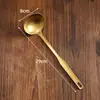 Colher de sopa de aço inoxidável 304, panela quente, escorredor especial, conjunto doméstico, concha de sopa dourada, colher grande dourada, colher comercial