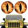 Pegatinas para faros delanteros de Wrangler con diseño de ojo de bestia de una sola pasada.