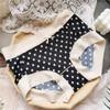818 lunares retro# show anual seda de hielo funda lunares estampado de leopardo sexy cómodo cintura media ropa interior de mujer