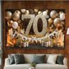 Amazon Nueva Tela de Bandera Tema Negro Dorado Decoración de Cumpleaños Banner Feliz Cumpleaños Fondo de Fotografía Tela de Bandera