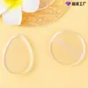 Esponja de silicona transparente para maquillaje, no absorbente, elástica, cojín de gel ultra suave, adecuada para uso tanto húmedo como seco, se ajusta perfectamente para la aplicación y fijación del maquillaje