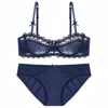 Ropa interior sexy transfronteriza Ultradelgada Pura Transparente Encaje Bordado Soluble en Agua Ropa Interior Roja Benmingnian Sujetador