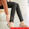 Leggings de Algodón Puro de Nueve Puntos para Mujer para Usar por Fuera Primavera y Otoño 2023 Nuevos Elásticos de Cintura Alta Talla Grande Estilizadores Encaje en el Tobillo