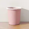 Cubo de basura simple sin tapa para el hogar con anillo de presión sin tapa, tamaño grande para cocina, baño, sala de estar, cubo de basura a rayas