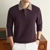 26 novos estilos de camisas masculinas de manga comprida, camisetas da moda, tops casuais de negócios para homens de meia-idade e idosos de marca branca, fornecimento transfronteiriço