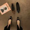 Mocasines Planos de Moda Versátiles 2026 Primavera Nuevos Mocasines de Punta Fina de Boca Baja Zapatos de Abuela