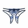 Bragas Abiertas Malla Bordada Tanga Sexy Deseo Puro Tentador Pantalones T Ropa Interior Sexy Ropa Interior Bordada para Mujer Verano