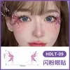Pegatinas Faciales de Mariposa con Purpurina, Pegatinas Desechables Brillantes para Ojos, Pegatinas de Mariposa con Purpurina para Fiesta, Pegatinas de Halloween Impermeables y que No se Desvanecen