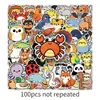100 adesivos de animal de desenho animado, personalidade graffiti, fofo, criativo, cartão goo, skate DIY, caneca, mala, à prova d'água