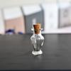 Pode ser definido miniatura mini garrafa de cauda de peixe cortiça desejo garrafa de vidro diy mão jóias colar pingente 15*27mm