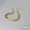 Pulseira Simples de Aço Titânio para Melhor Amiga de Mulher Estilo Coreano Design Personalizado de Nicho Estilo Ins Ornamentos de Mão Estilo Frio Acessórios de Luxo