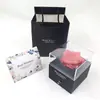 Suministro Directo Transfronterizo Caja de Regalo Cuadrada para Joyería Flor de Rosa Set de Anillo y Collar Caja de Regalo Romántica para San Valentín Venta al por Mayor