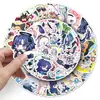 50 Piezas de Pegatinas de Archivo Azul Versión Q de Juego Dibujos Animados Lindos Creativas Impermeables Decoración DIY Pegatinas para Taza de Agua Funda de Teléfono