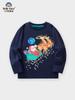 Ropa Infantil Transfronteriza Otoño e Invierno Navidad Camiseta de Manga Larga Estampado de Alce de Dibujos Animados Suéter Infantil Europeo y Americano Disponible al por Mayor