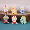 Dinossauro de Desenho Animado Ultraman Chaveiro DIY Capa de Celular Cola de Creme Grampo de Cabelo Feito à Mão Copo de Água Patche para Carro Elétrico