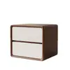 Armario de almacenamiento de mesita de noche estilo vintage 2026 nuevo modelo para dormitorio del hogar, pequeño armario de almacenamiento de mesita de noche estilo crema de madera maciza