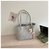 Bolsa Tote Retrô de Grande Capacidade Estilo Coreano para Mulheres 2026 Novo Modelo Simples Casual Tendência High-End Bolsinha de Ombro