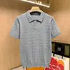 Camisa Polo de Manga Corta a Rayas Estilo Coreano, Holgada y Transpirable, para Hombre, Cuello de Solapa, Color Sólido, Camiseta de Punto Fino Casual Top