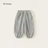 Pantalones de chándal de otoño con lazo Bangxuan para niños, pantalones joggers de color liso para bebés y niñas, pantalones para niñas